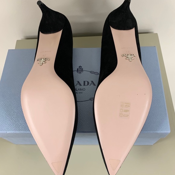 Prada Camosico Heels in Nero/Black - Picture 5 of 7